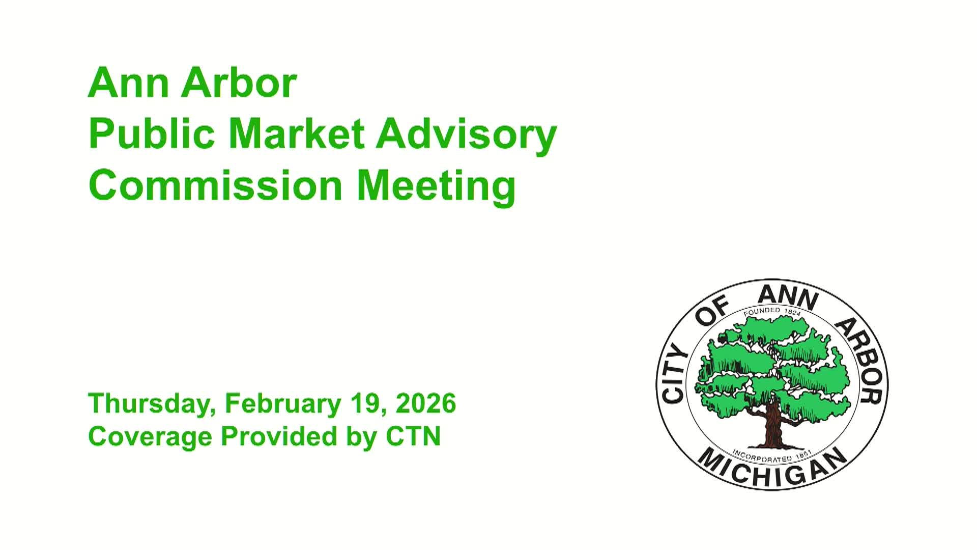 Thumbnail image for Public Market Advisory Commission Meeting 2/19/26