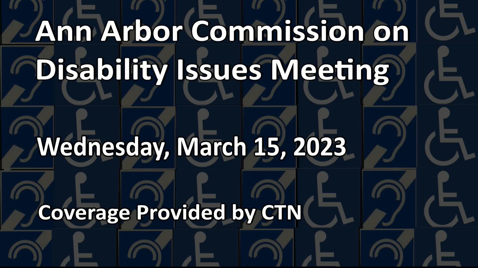 Thumbnail image for Commission on Disability Issues Meeting 3/15/23