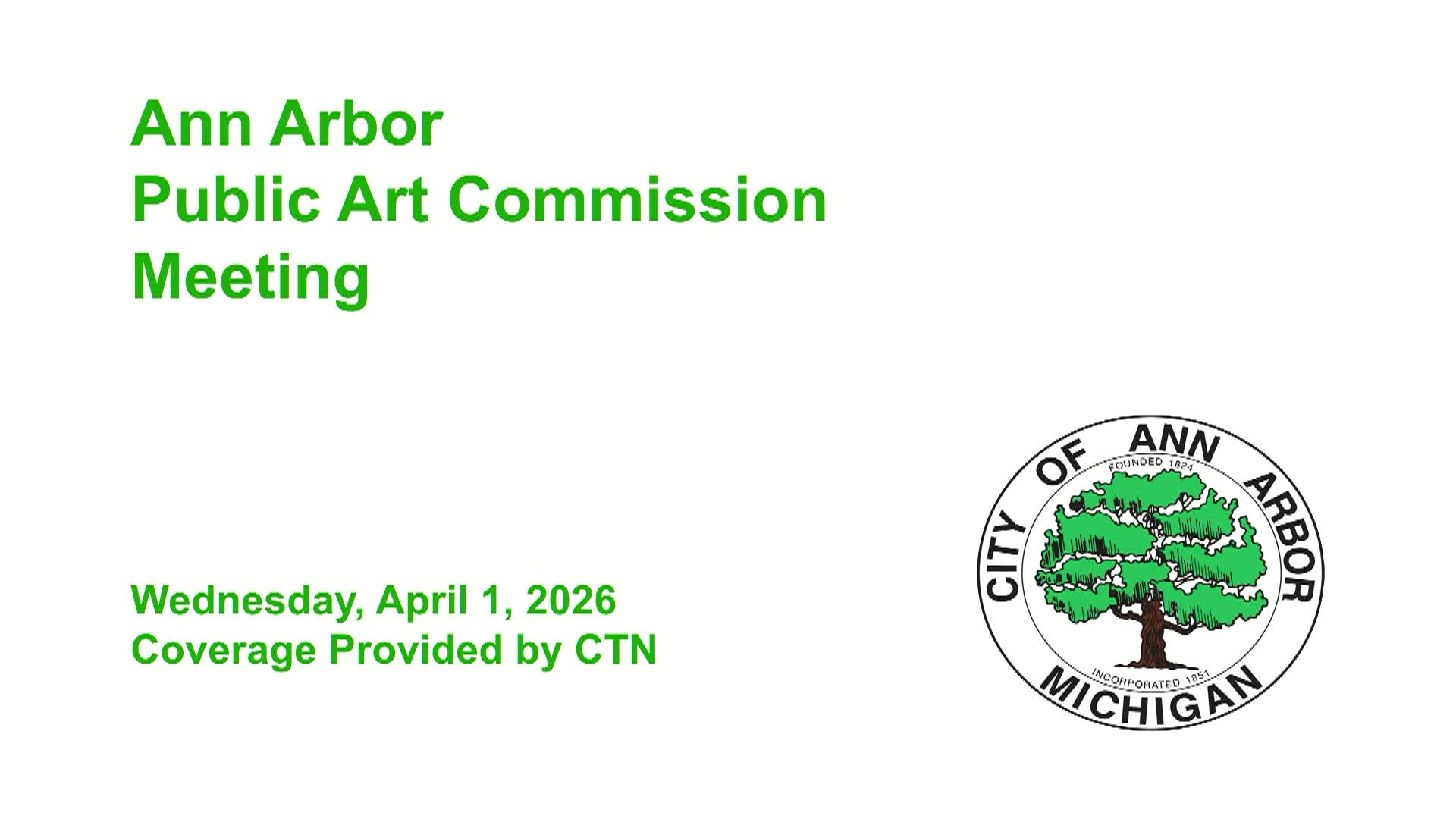 Thumbnail image for Public Art Commission Meeting 4/1/26