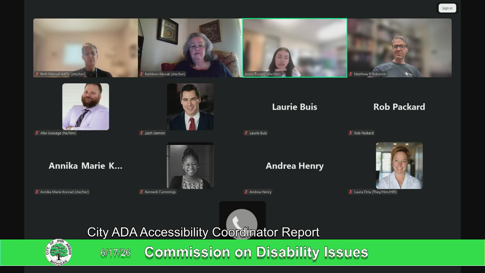 Thumbnail image for Commission on Disability Issues Meeting 6/17/26