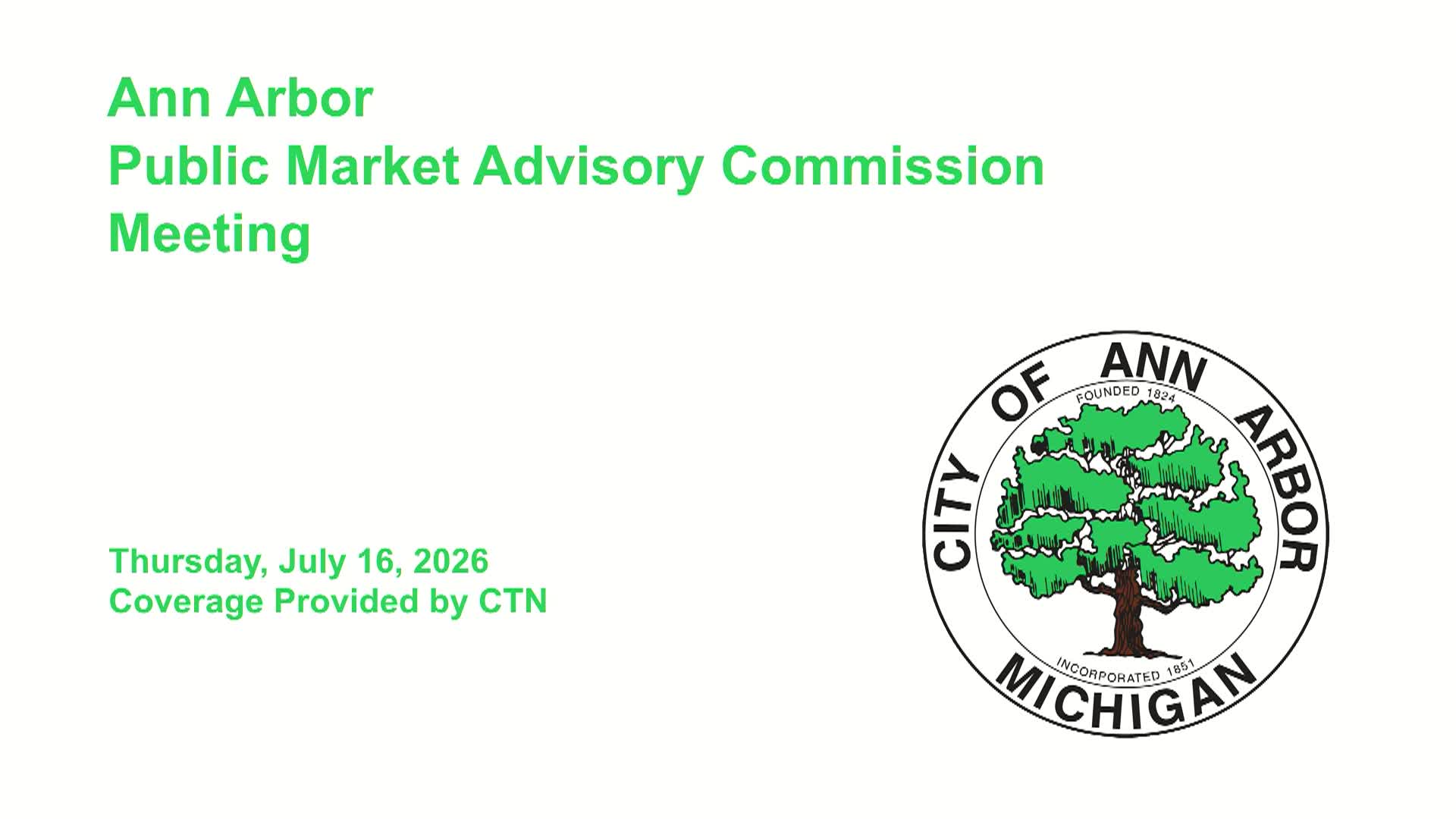 Thumbnail image for Public Market Advisory Commission Meeting 7/16/26