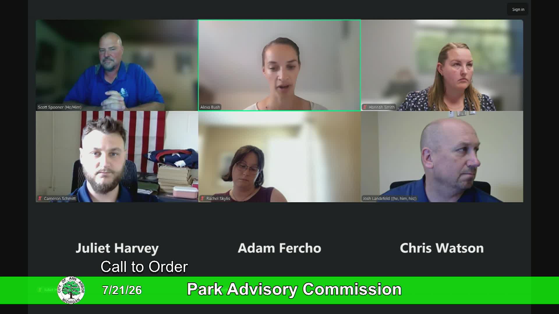 Thumbnail image for Park Advisory Commission Meeting 7/21/26