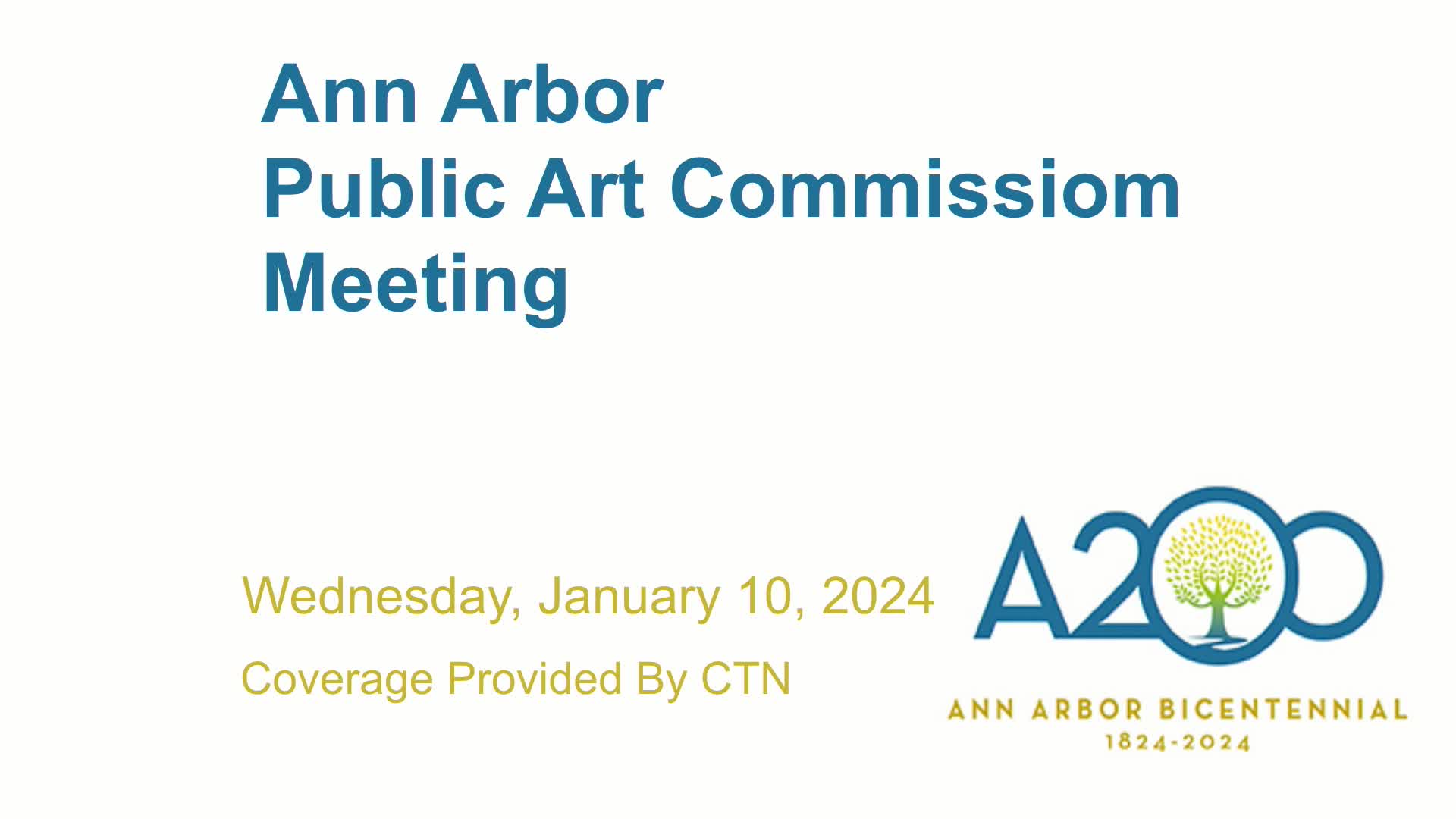 Thumbnail image for Public Art Commission Meeting 1/10/24