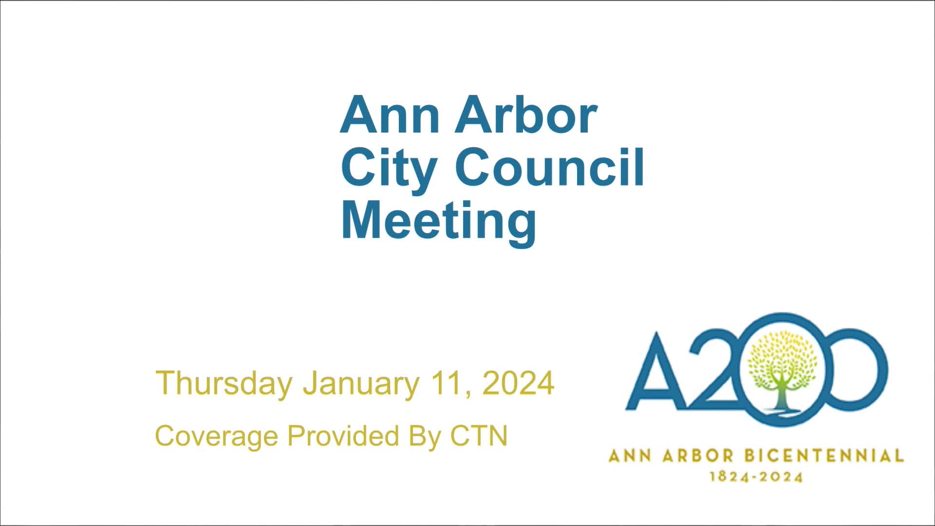 Thumbnail image for City Council Meeting 1/11/24