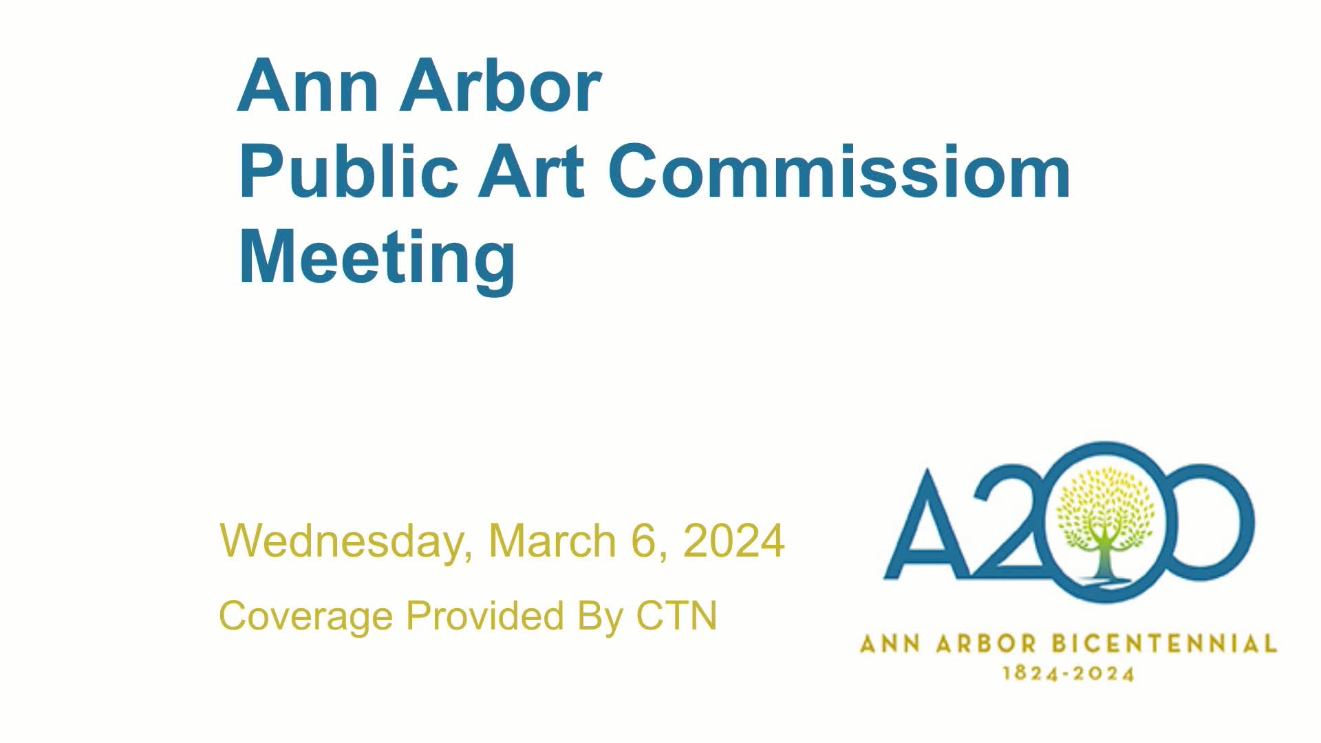 Thumbnail image for Public Art Commission Meeting 3/6/24
