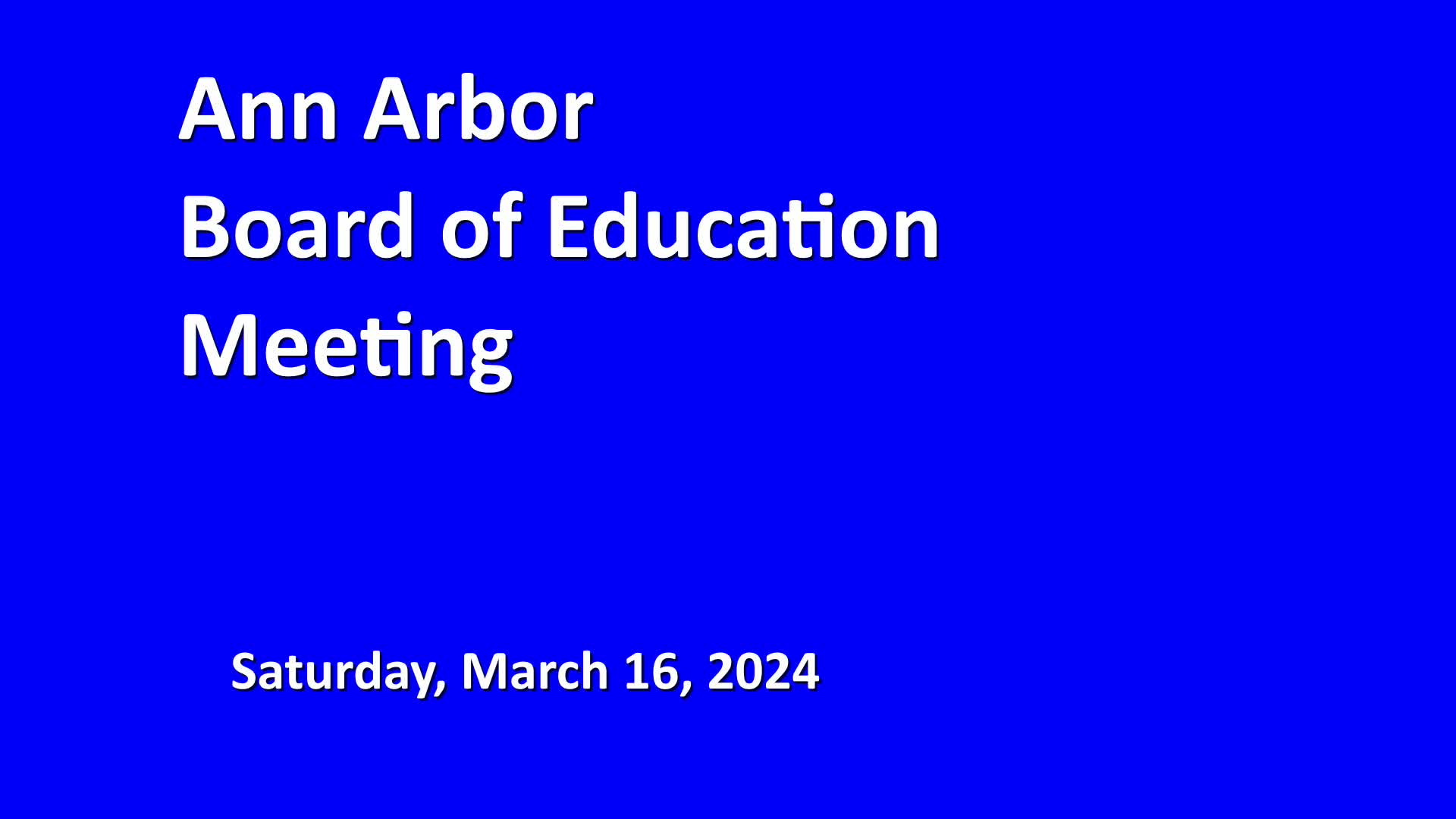 Thumbnail image for Board of Education Special Meeting 3/16/24