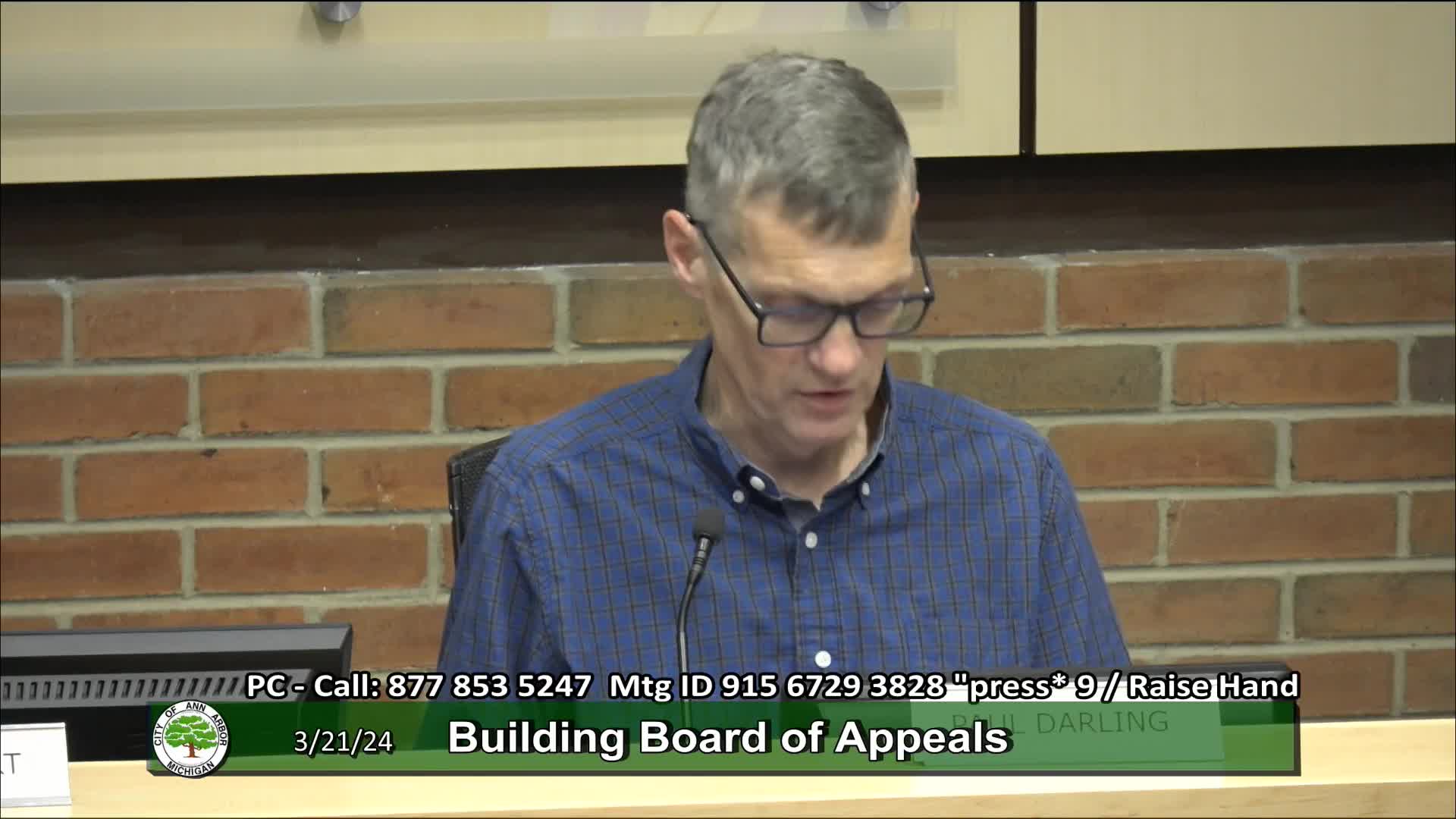 Thumbnail image for Building Board of Appeals Meeting 3/21/24