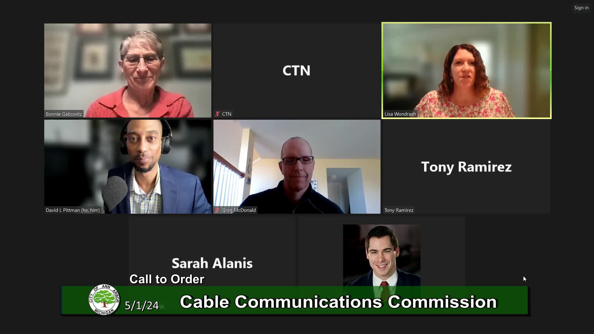 Thumbnail image for Cable Communications Commission Meeting 5/1/24