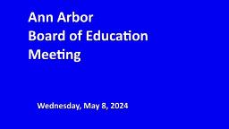 Navigate to Board of Education Meeting 5/8/24