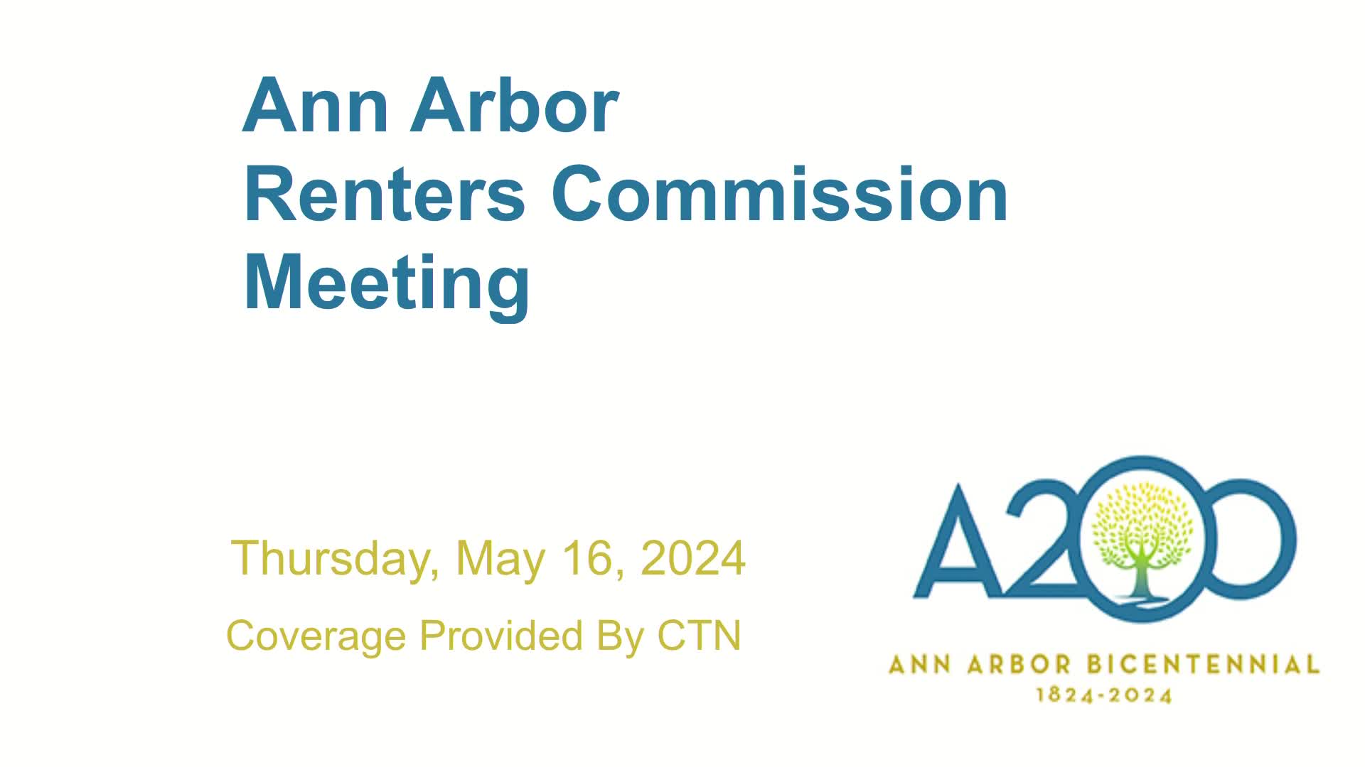 Thumbnail image for Renters Commission Meeting 5/16/24