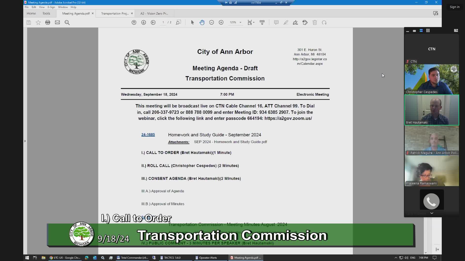 Thumbnail image for Transportation Commission Meeting 9/18/24