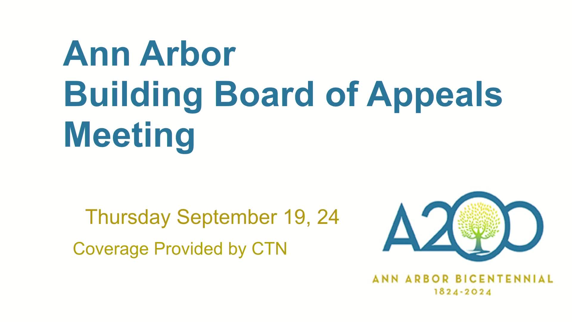 Thumbnail image for Building Board of Appeals Meeting 9/19/24