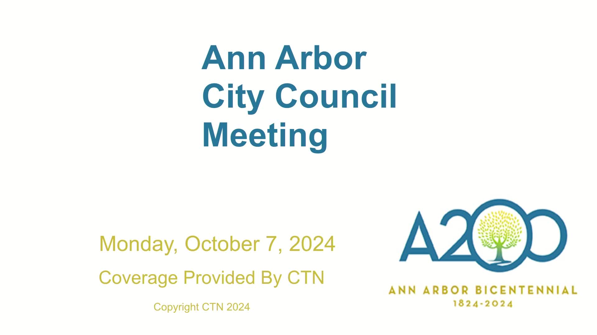 Thumbnail image for City Council Meeting 10/7/24