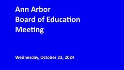 Navigate to Board of Education Meeting 10/23/24