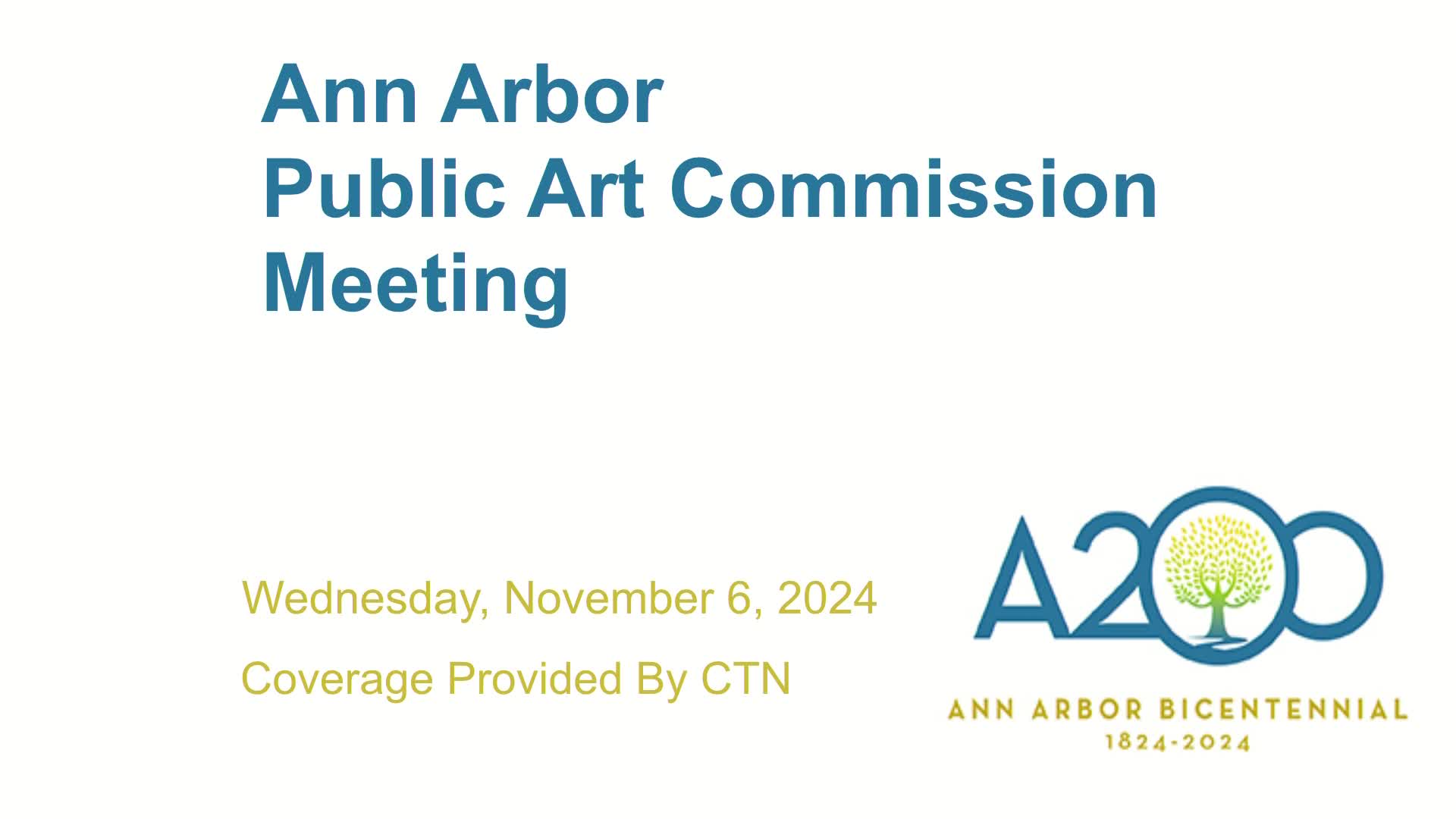 Thumbnail image for Public Art Commission Meeting 11/6/24