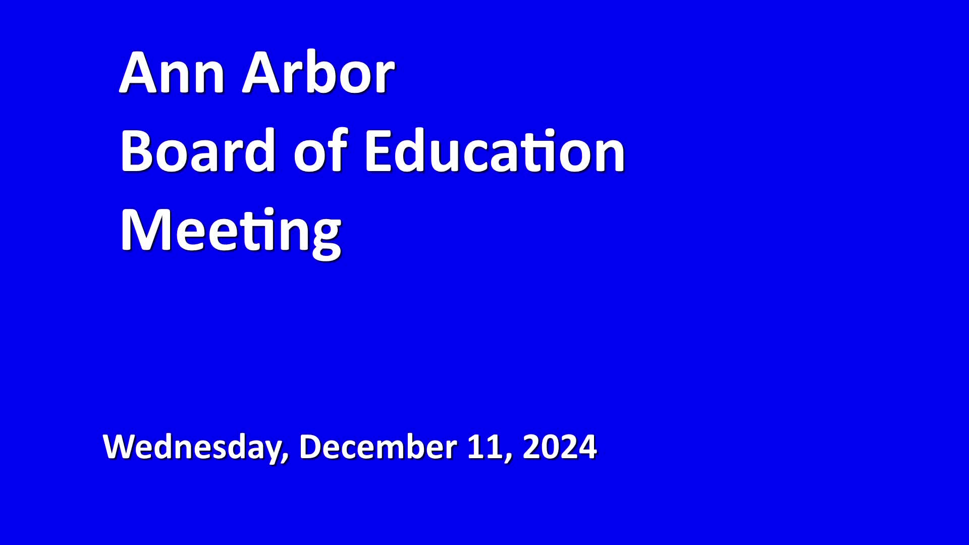 Thumbnail image for Board of Education Meeting 12/11/24