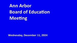 Navigate to Board of Education Meeting 12/11/24