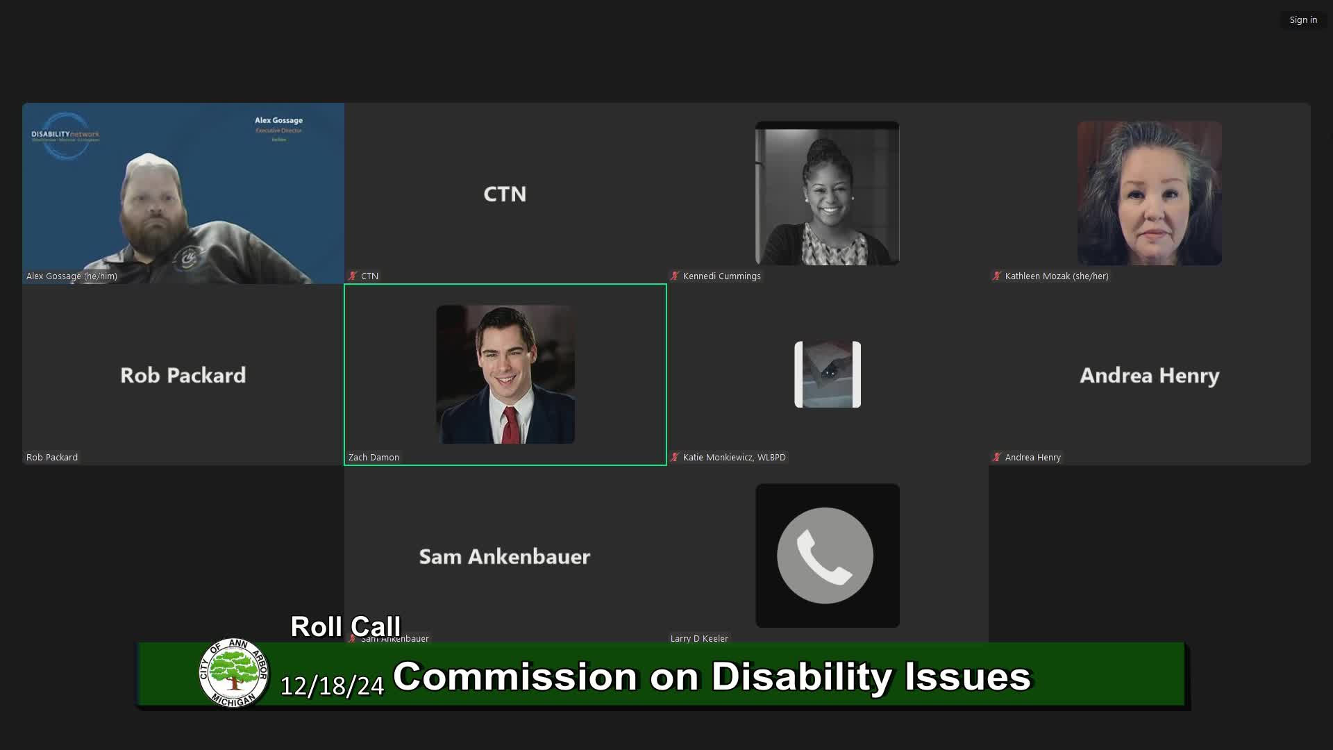 Thumbnail image for Commission on Disability Issues Meeting 12/18/24