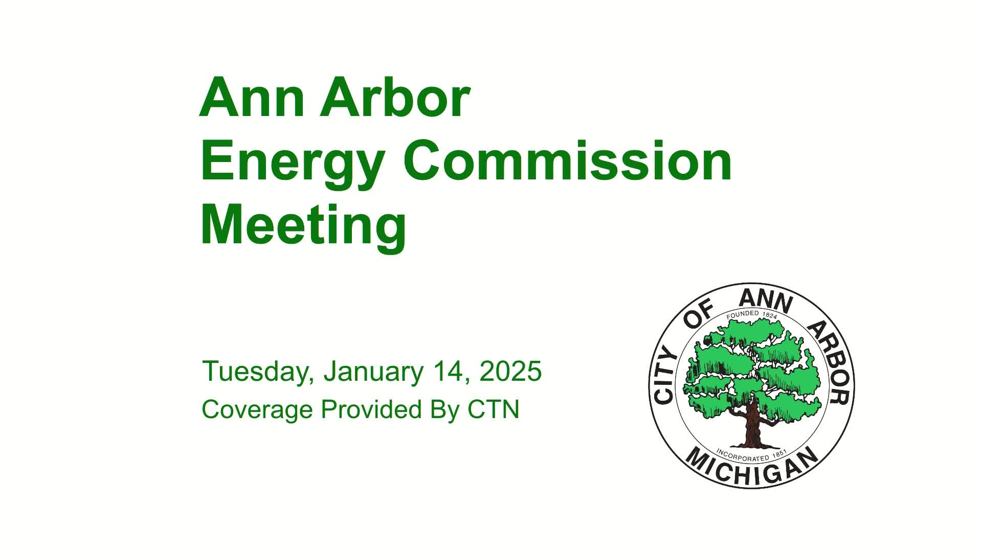 Thumbnail image for Energy Commission Meeting 1/14/25