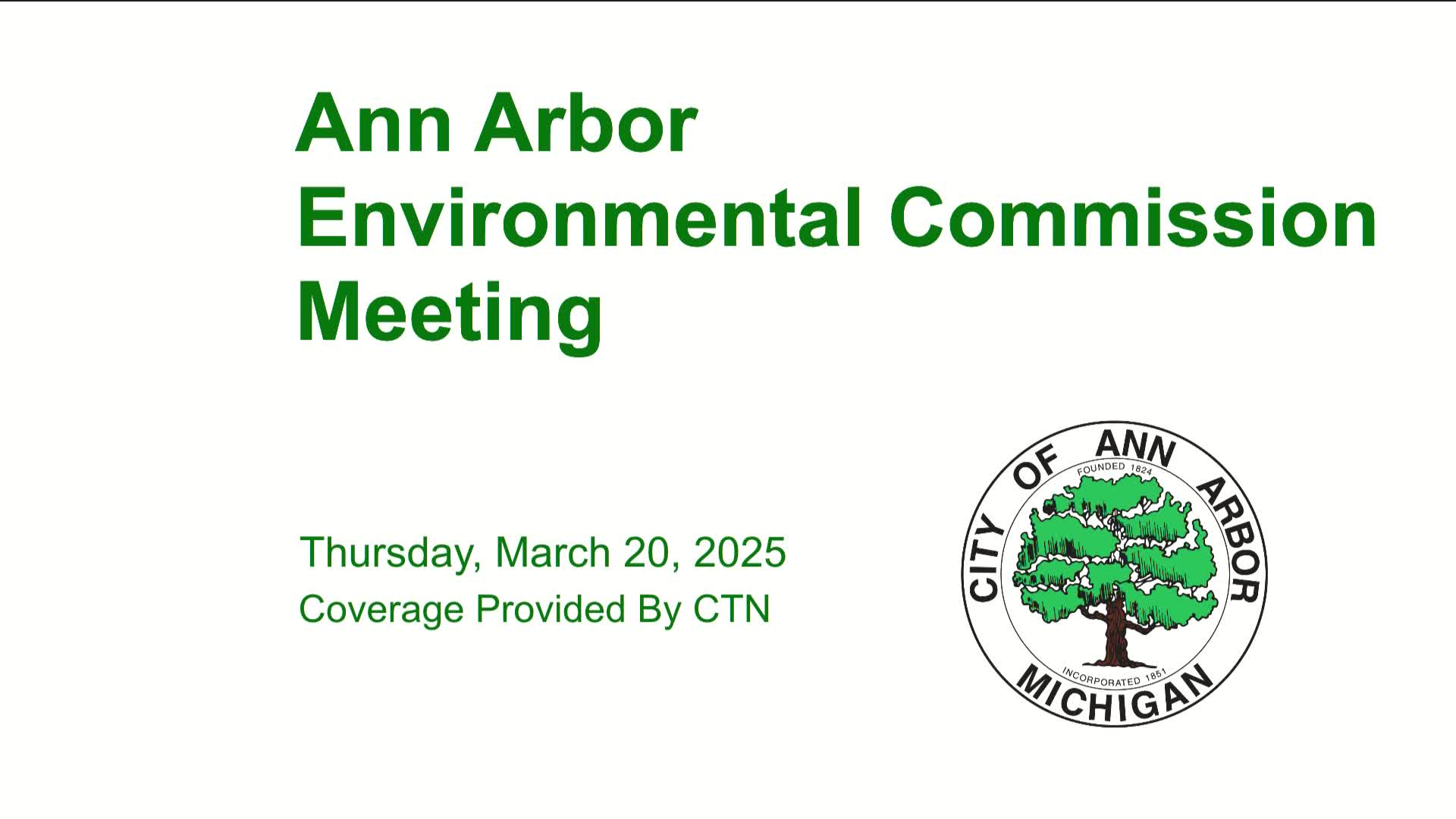 Thumbnail image for Environmental Commission Meeting 3/20/25