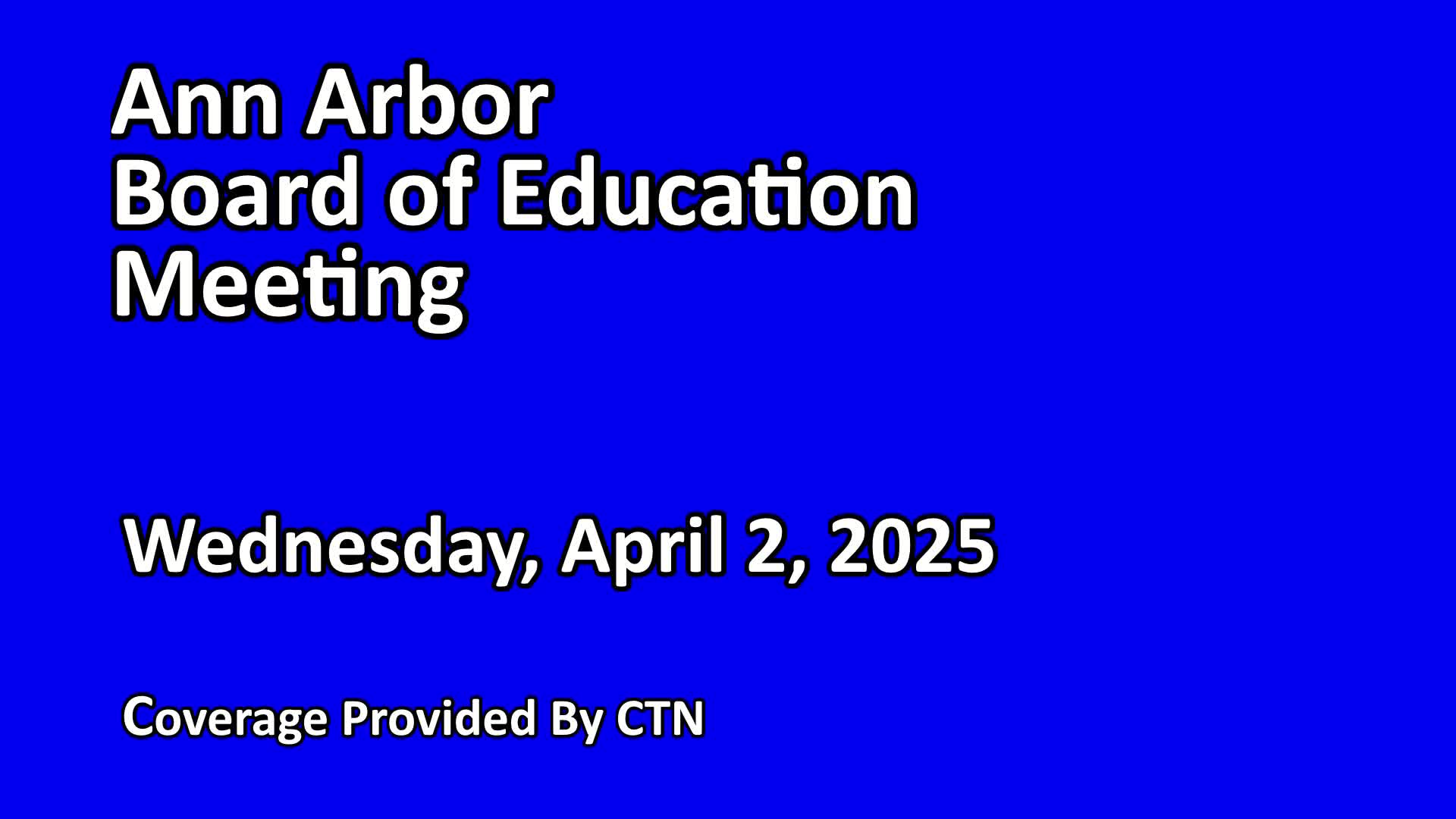 Thumbnail image for Board of Education Meeting 4/2/25