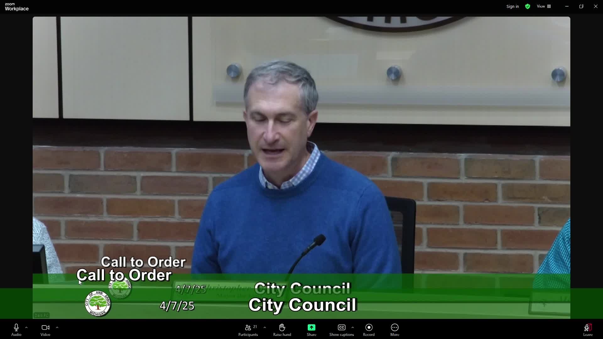 Thumbnail image for City Council Meeting 4/7/25