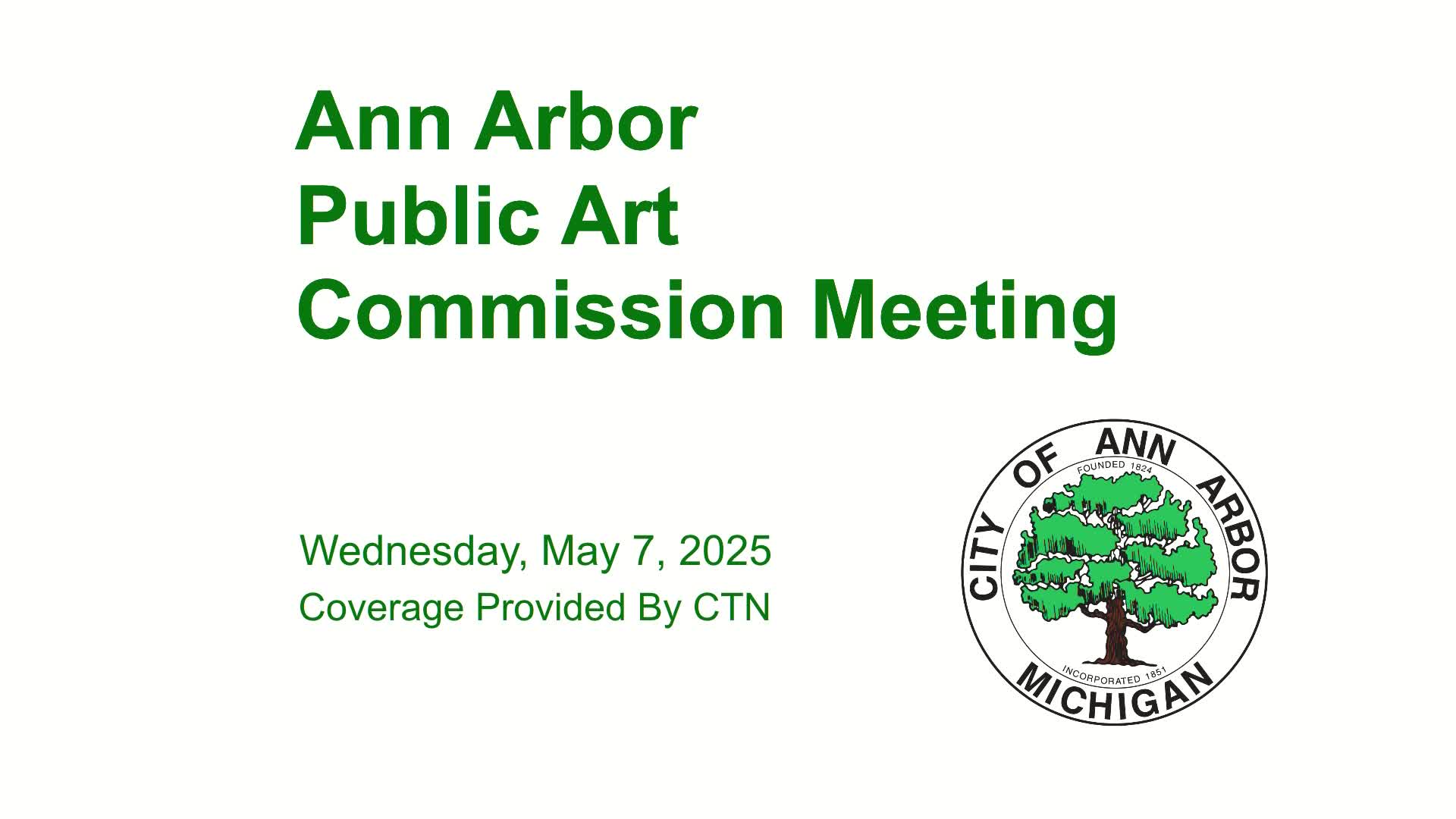 Thumbnail image for Public Art Commission Meeting 5/7/25