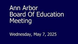 Navigate to Board of Education Meeting 5/7/25