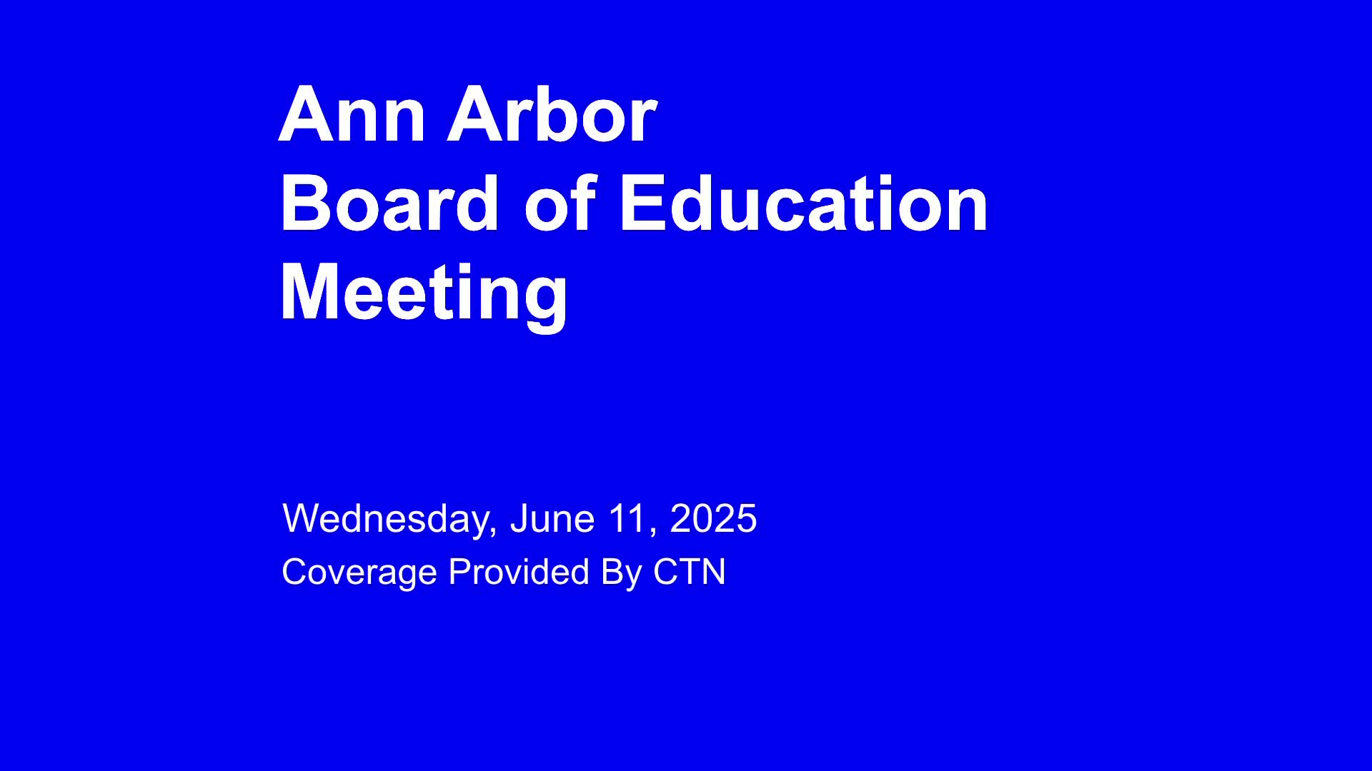 Thumbnail image for Board of Education Meeting 6/11/25