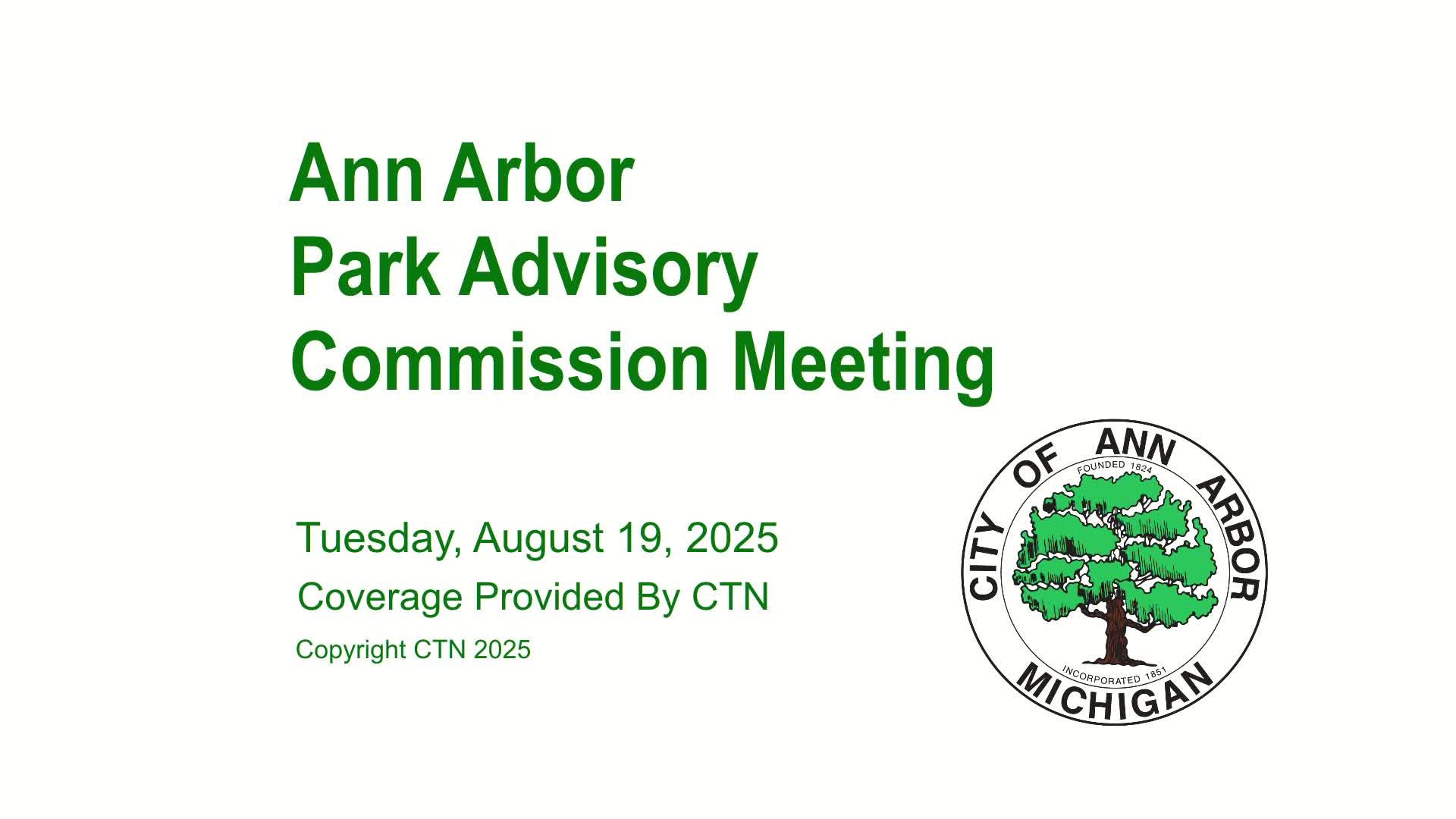 Thumbnail image for Park Advisory Commission Meeting 8/19/25
