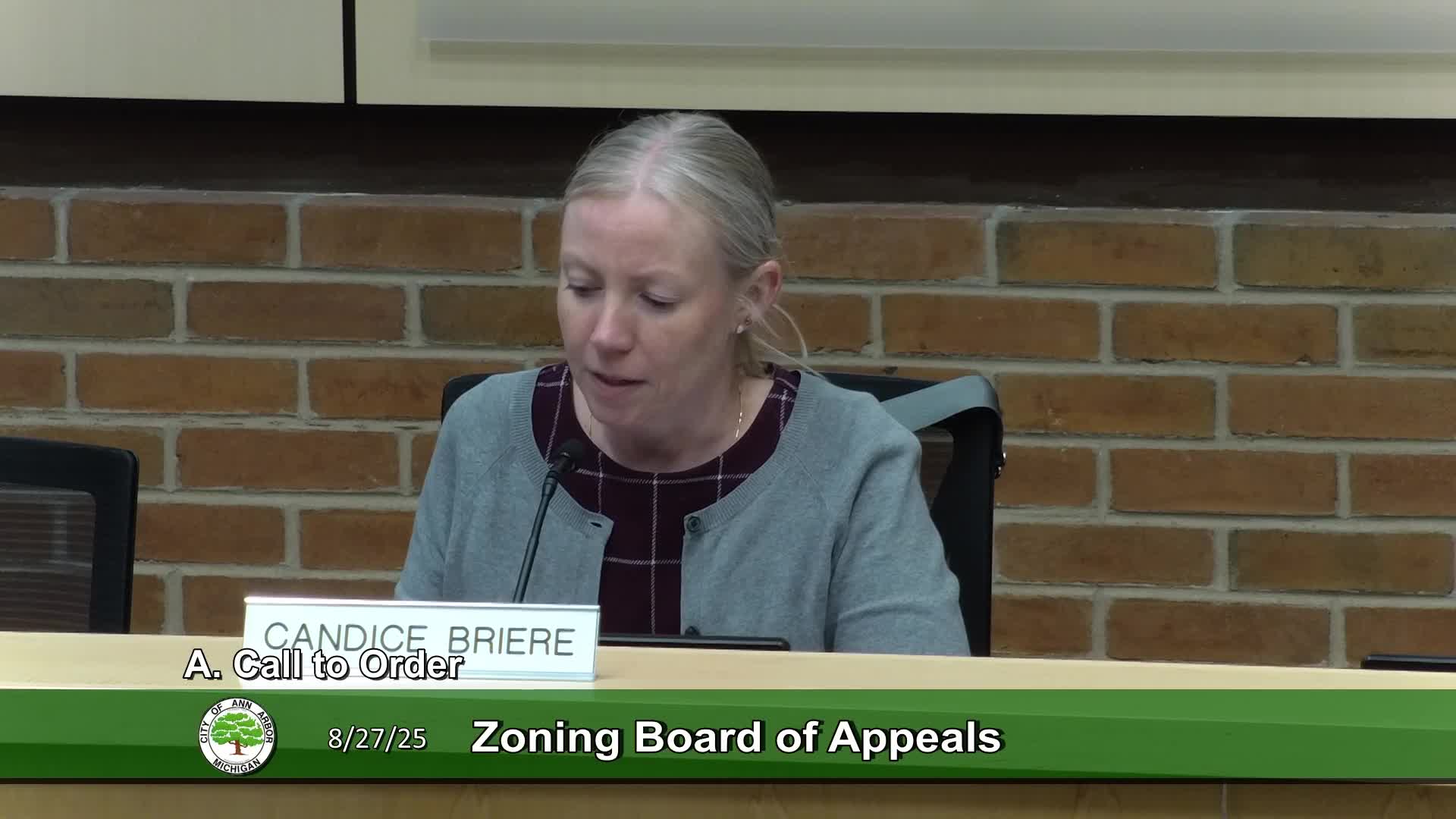 Thumbnail image for Zoning Board of Appeals Meeting 8/27/25
