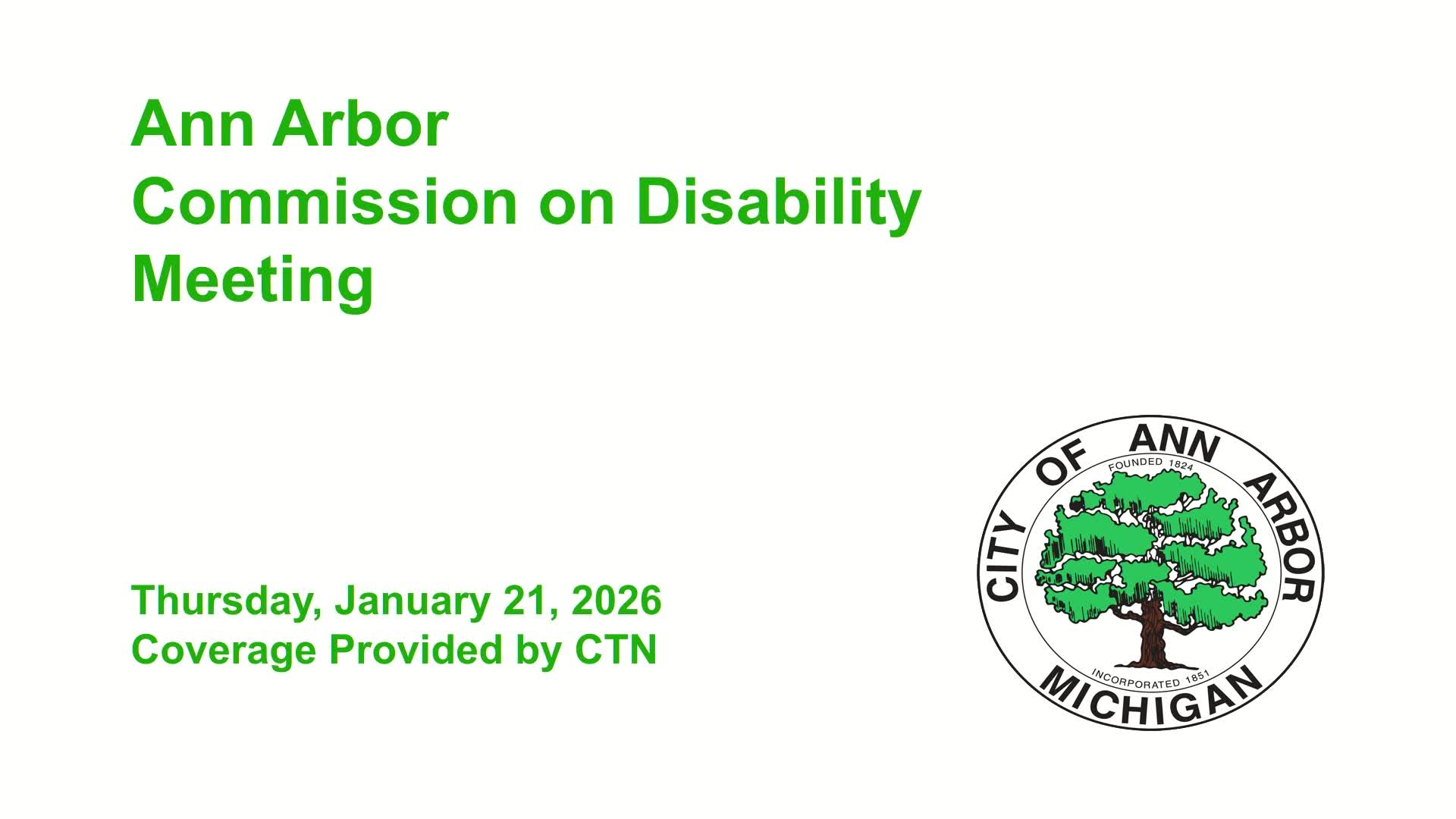 Thumbnail image for Commission on Disability Issues Meeting 1/21/26